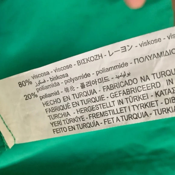 Zara Blouse Dress Green Sz Medium - Picture 5 of 5